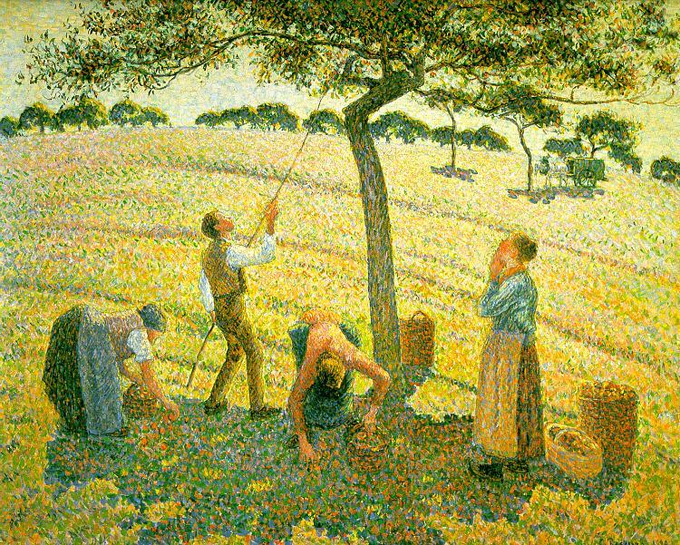 Camille Pissaro Apple Picking at Eragny sur Epte France oil painting art